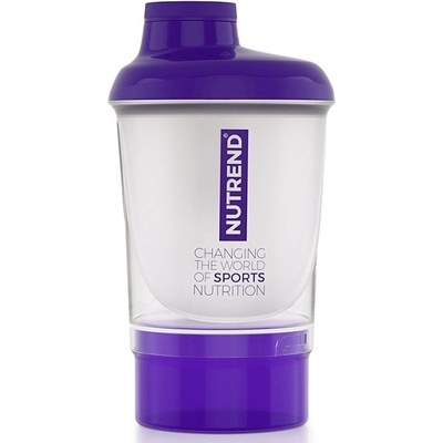 Nutrend Šejkr 2019 300ml + zásobník - fialovoprůhledný