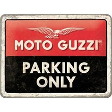 Plechová ceduľa Moto Guzzi Paking Only, 20 × 15 cm