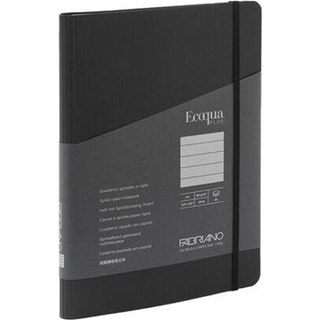 Image 1 of Fedrigoni Тетрадка Ecoqua , A5, картонена корица, със скрита спирала, 70 листа, черна (19042108)