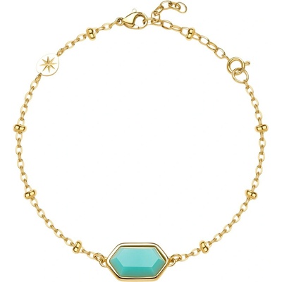 Brosway Pôvabný oceľový náramok pre ženy s amazonitom Essential BNL138