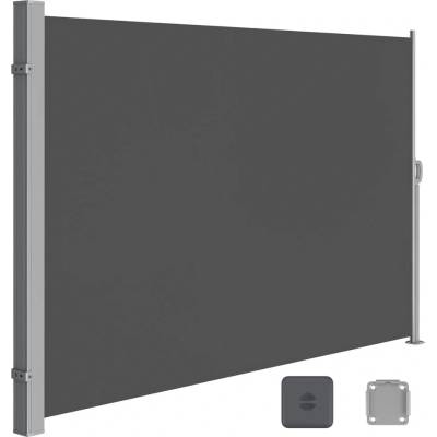SongmicsHome Boční markýza HORIZON na terasu, 180x450cm, šedá GSA589G01
