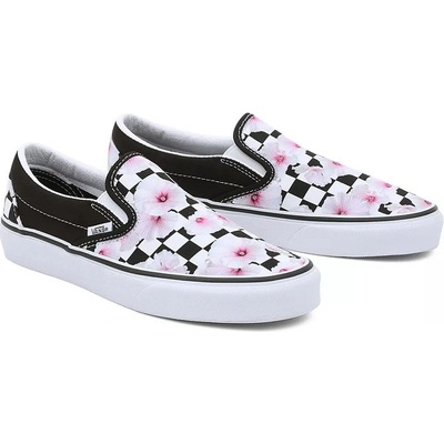 Vans Classic Slip On Hibiscus Check Black