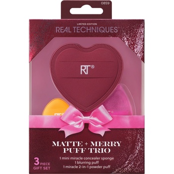 Real Techniques КОМПЛЕКТ REAL TECHNIQUES Matte + Merry Puff Trio Четки за грим дамски