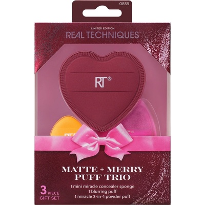 Real Techniques КОМПЛЕКТ REAL TECHNIQUES Matte + Merry Puff Trio Четки за грим дамски