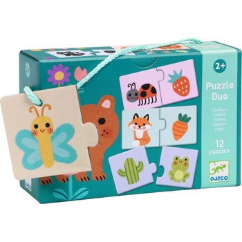 DJECO Образователен пъзел Djeco Duo - Цветове, 24 части (DJ08273)