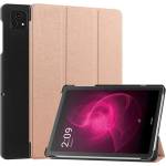 Gigapack T Tablet 5G ( 2023 ) GIGAPACK Tok стоящ, с кожен ефект, активен FLIP, държач за настолен компютър, GOLDEN GP-153195 (GP-153195)