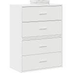 vidaXL Шкафове с 4 чекмеджета 2 бр бели 60x31x40 см инженерно дърво (858822)