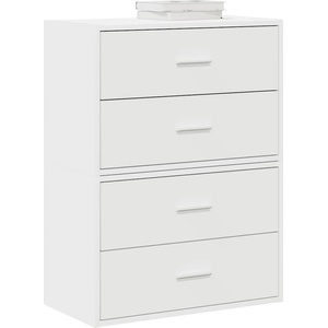 vidaXL Шкафове с 4 чекмеджета 2 бр бели 60x31x40 см инженерно дърво (858822)