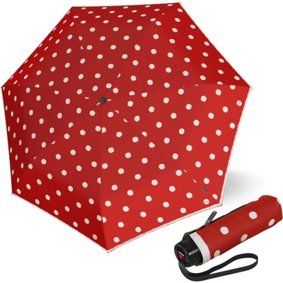 Knirps T.010 small Manual dOT ART Red dámsky skladací mini dáždnik