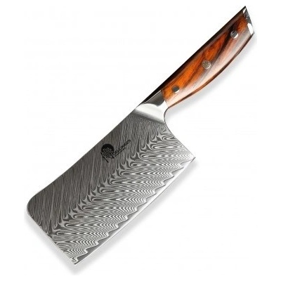 Dellinger Rose-Wood Damascus čínský Cleaver 16,5 cm