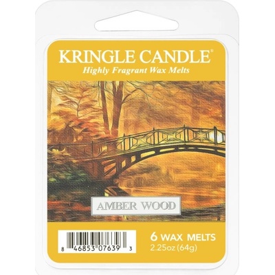 Kringle Candle Amber Wood Vonný Vosk 64 g