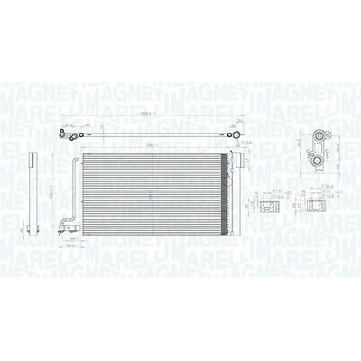 Kondenzátor klimatizace MAGNETI MARELLI 350203796000
