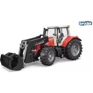BRUDER Трактор Bruder Massey Ferguson 7624 с челен товарач (3047)