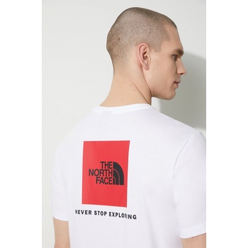 The North Face Памучна тениска The North Face M S/S Redbox Tee в бяло с принт NF0A87NPFN41 (NF0A87NPFN41)