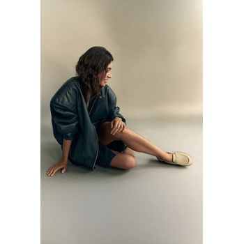 Vanda Novak Велурени мокасини Vanda Novak Kayla в бежово с платформа Kayla (kayla.fluffy.beige)