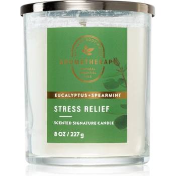 Bath & Body Works Stress Relief Eucalyptus & Spearmint ароматна свещ Stress Relief 227 гр