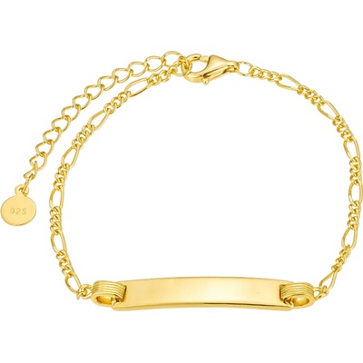 Olivie stříbrný náramek s destičkou GOLD 8876