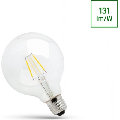 Spectrum LED GLOB G125 230V 8W COG Neutrálna biela CLEAR E27