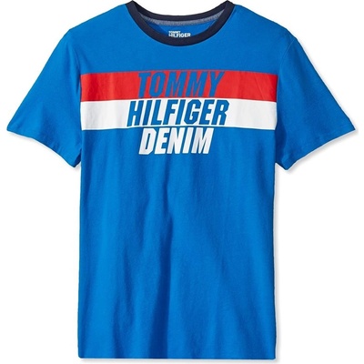 Tommy Hilfiger pánské tričko Logo print modré