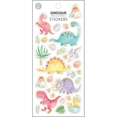 ANDĚL Samolepky dinosauři s průhledným podkladem 10 x 21,5 cm