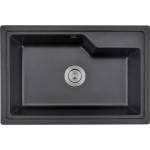 Inter Ceramic Кухненска мивка ICGS 8315 BLACK, Inter Ceramic, гранит, едно корито, със сифон, 45х22х68см (8315 BLACK) Мивка за вграждане