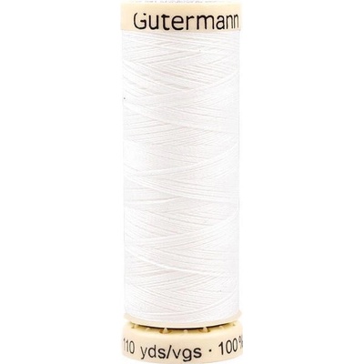 Polyesterové nitě návin 100 m Gütermann univerzální, střední, 800 White
