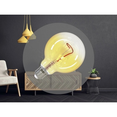 NEDES ZSF109 LED dekoratívna žiarovka Filament SHAPE YELLOW E27, 4W, 1800K, 100lm, jemne žltá