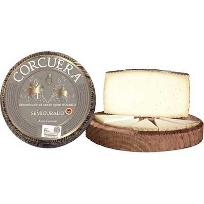 Corcuera Quesos Ovčí sýr polovyzrálý Manchego Semicurado malé kolo 1000 g