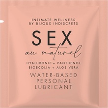 Bijoux Indiscrets Sex Au Naturel Hyaluronic Panthenol Bioecolia Aloe Vera Water-Based Personal Lubricant Sachette 2 ml