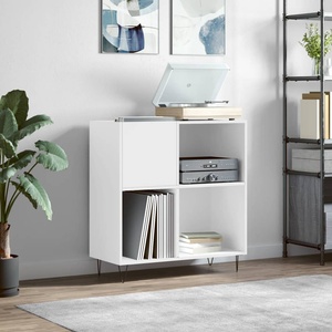vidaXL Шкаф за грамофонни плочи бял 84, 5x38x89 см инженерно дърво (831772)