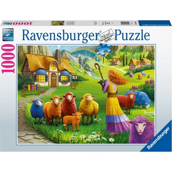 Ravensburger Пъзел Ravensburger от 1000 части - Магазин за прежда "Щастливи овце (12000414)