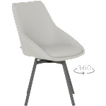Carmen Трапезен стол wigan 2 силиконова кожа - светлосив 65 (3532138) - tierradesign