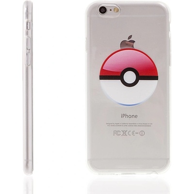 AppleMix Apple iPhone 6 Plus / 6S Plus gumový - Pokemon Go / Pokeball - červené