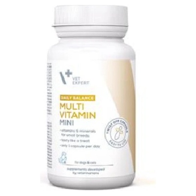 VetExpert Multivitamin Mini vitamínový a minerálny prípravok pre psy a mačky 30 kapsúl