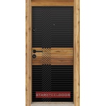 Starsteeldoor Блиндирана врата StarLife L-444 Черен-Сарухан (цена без монтаж)