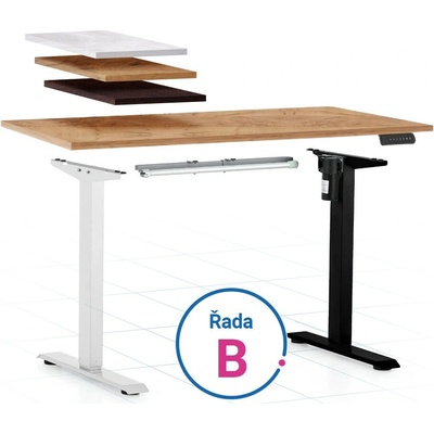 Rauman Výškově nastavitelný stůl OfficeTech B 160 x 80 cm