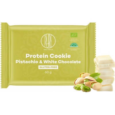 BrainMax Pure Protein Cookie BIO pistácie/bílá čokoláda 60 g – Zboží Dáma