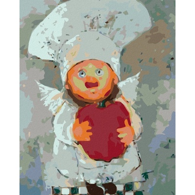 zuty Malování podle čísel Kuchař s dýní 80 x 100 cm vypnuté plátno na rám 8596530021834