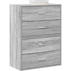 vidaXL Шкафове с 4чекмеджета 2бр сив сонома 60x31x40см инженерно дърво (858832)