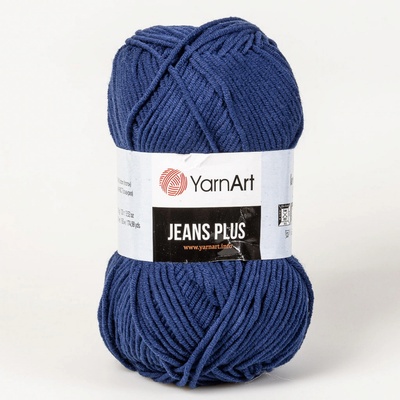 YarnArt pletací / háčkovací příze JEANS PLUS 54 tmavě modrá, jednobarevná, 100g/160m