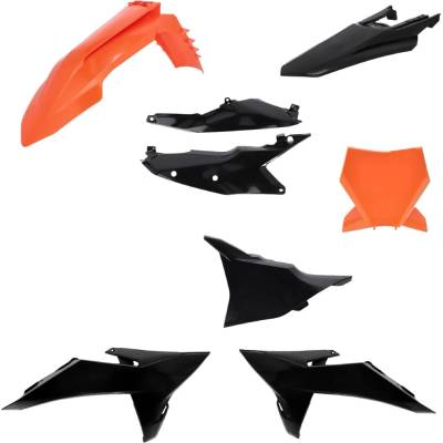 Acerbis Sada plastov Acerbis bez chráničov vidlíc pre KTM SX 25-26 SXF 25-26 čierna/oranž