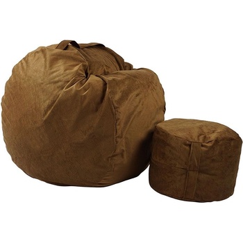 Image 1 of PUFRELAX Комплект Барбарон с табуретка за крака 500л. Matusalem, Tattle Tan, Перящ се калъф, Подходящ за деца, Пълнеж с микс от мемори пяна и дунапрен, Гама Premium (PUF-M-MO-PT-TTT)