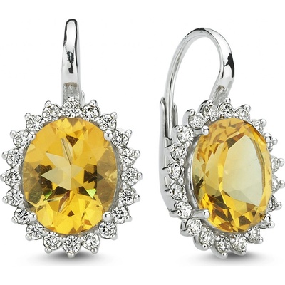 Lillian Vassago v bílém zlatě s citrínem a brilianty LLV11-SMEG5651-02-CIT