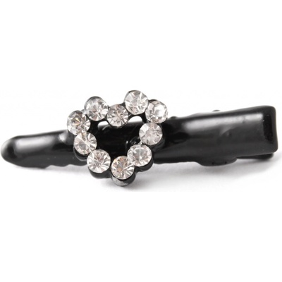 Kovová pinetka do vlasů s ozdobou černá – Zboží Dáma