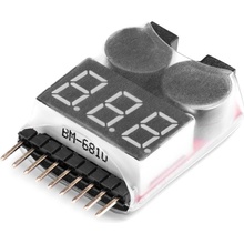 Kavan voltmeter 2–8S s LiPo alarmom