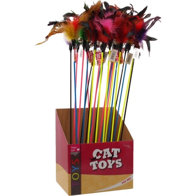 Magic Cat Palička s pierkami a rolničkou 17 cm + 49 cm