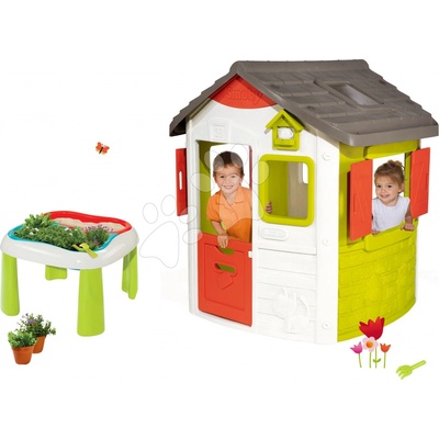 Smoby set domček Jura Lodge a stôl De Jardinage 2v1 810500-7