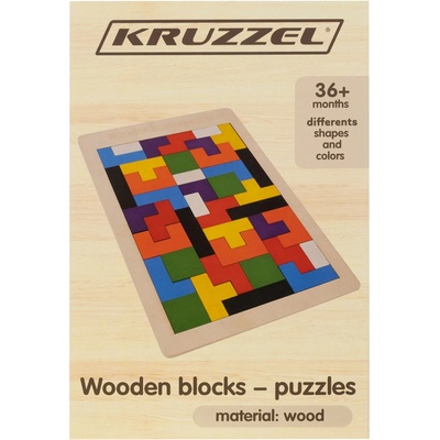 KRUZZEL Dřevěné puzzle Tetris