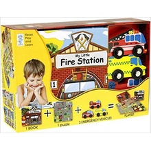 My Little Book about Fire Station (Book, Wooden Toy & 16-piece Puzzle)