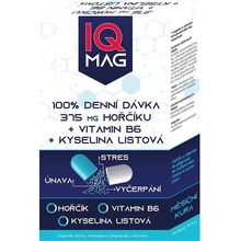 IQ MAG horčík 375 mg + B6 + kyselina listová 30 kapsúl